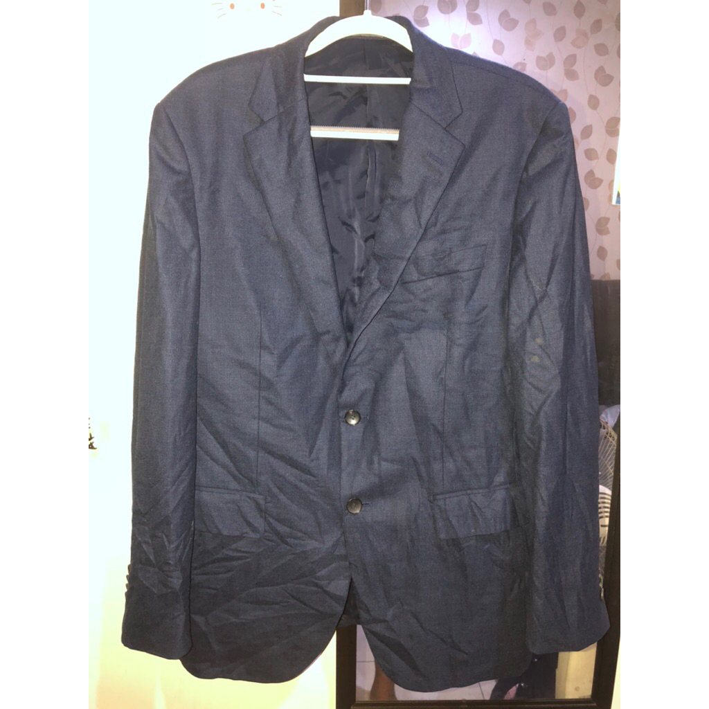 Jas Blazer ROGATIS Biru Navy Cashmere Blended Series (P 76x L 51)