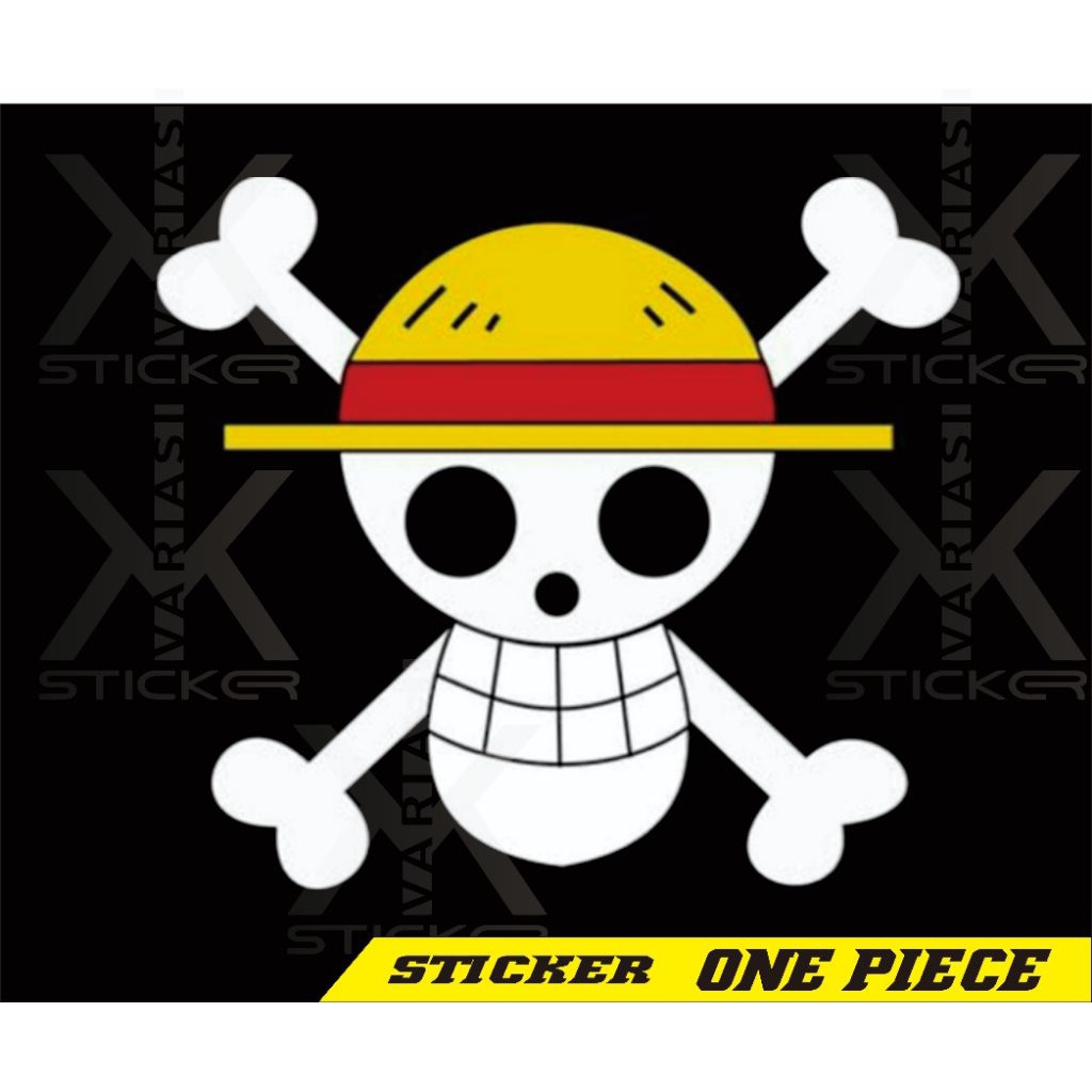 

sticker cutting one piece topi jerami ukuran 20 x 20 cm