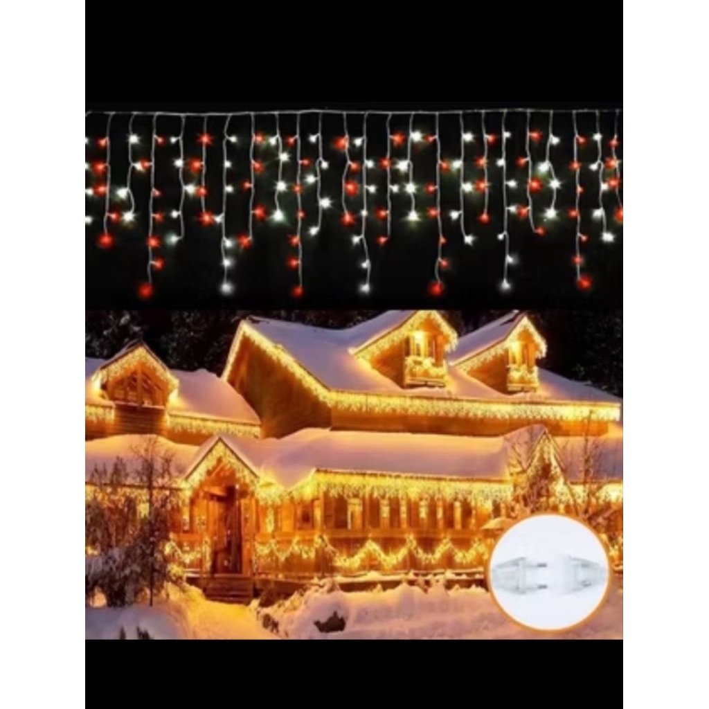 Lampu Tirai Merah Putih / Lampu Tirai RGB / Led Tumbler Panjang ±4m