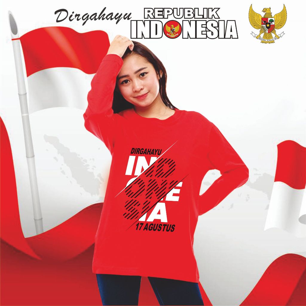 17 agustus 1945 Sweater Lengan Panjang Dewasa 17 Agustus 1945