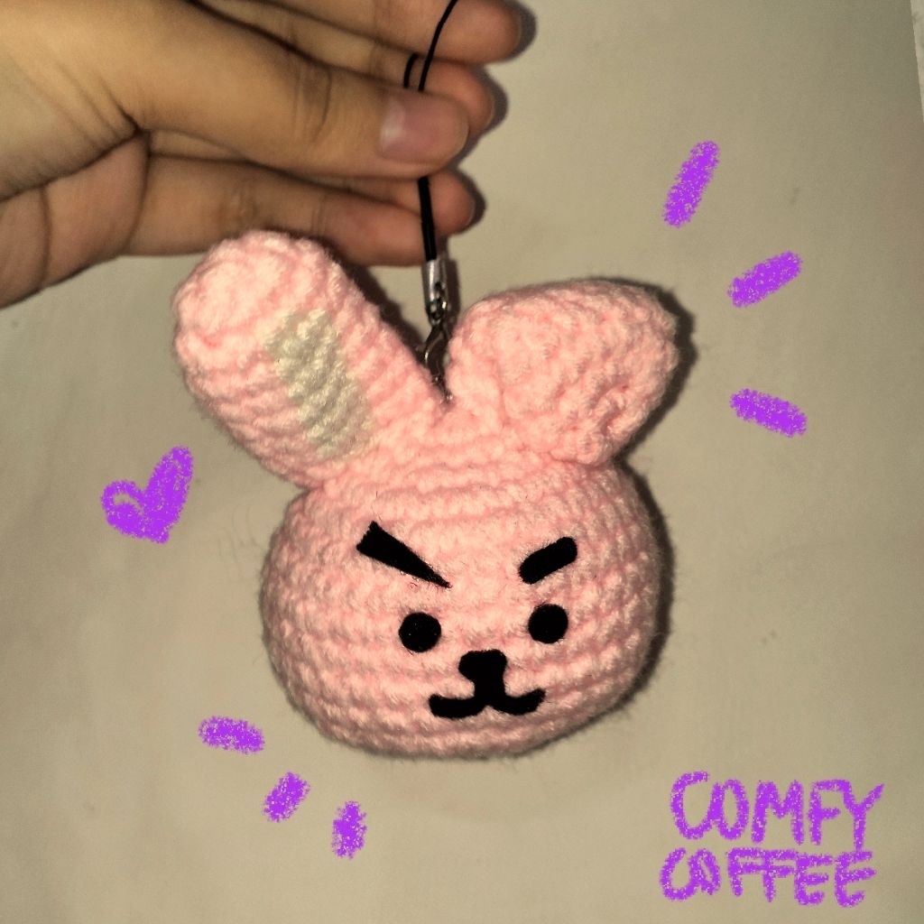 BT21 Kookie Crochet Keychain | Gantungan Kunci Rajutan Kookie BTS BT21
