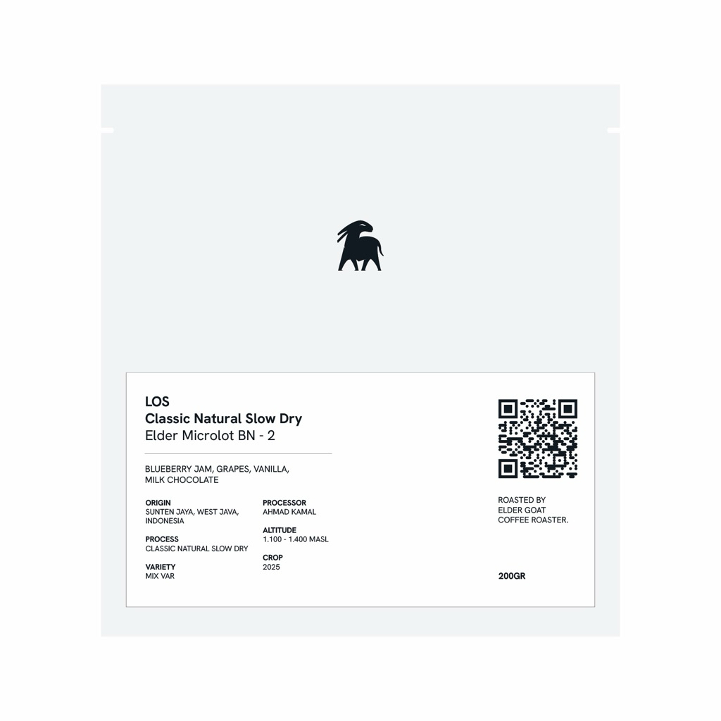 

Roasted Beans Arabica LOS Series Classic Natural Slow Dry Elder Microlot BN-2