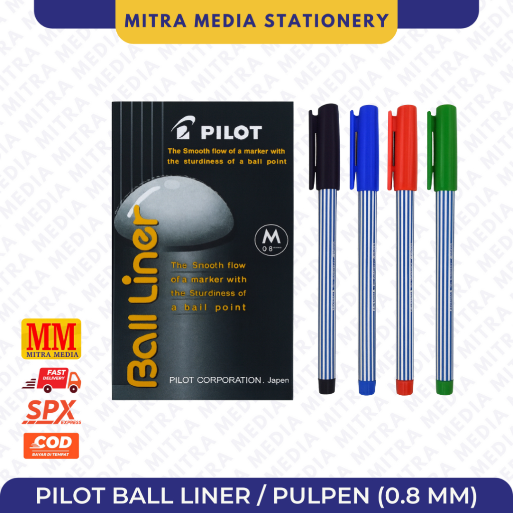 

PULPEN PILOT BALL LINER 0.8 BL-5M / BOLPOINT PILOT 0.8 MM