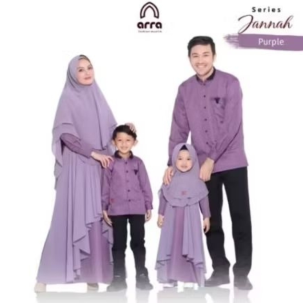 Gamis Arra anak Series Jannah warna purple bahan toyobo