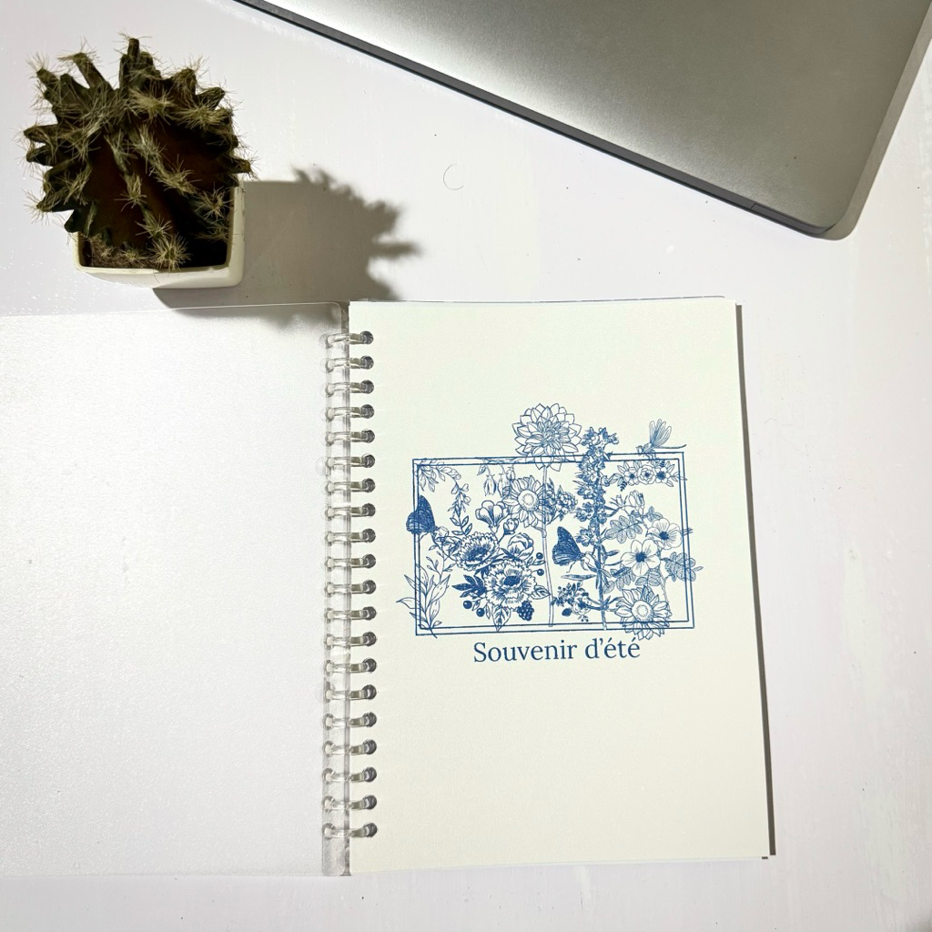 

Binder A5 Estetik Custom - Souvenir d’ète Warna Biru | Loose Leaf | Planner Notes Lucu