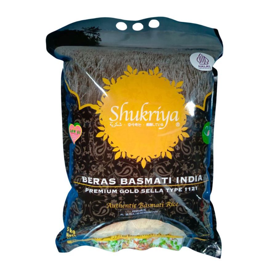 

Shukriya Beras Basmati Premium Gold 1121 5kg
