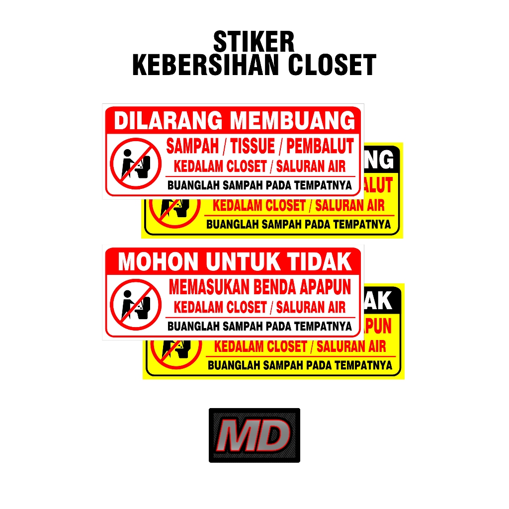 

STIKER DILARANG BUANG SAMPAH KEDALAM CLOSET
