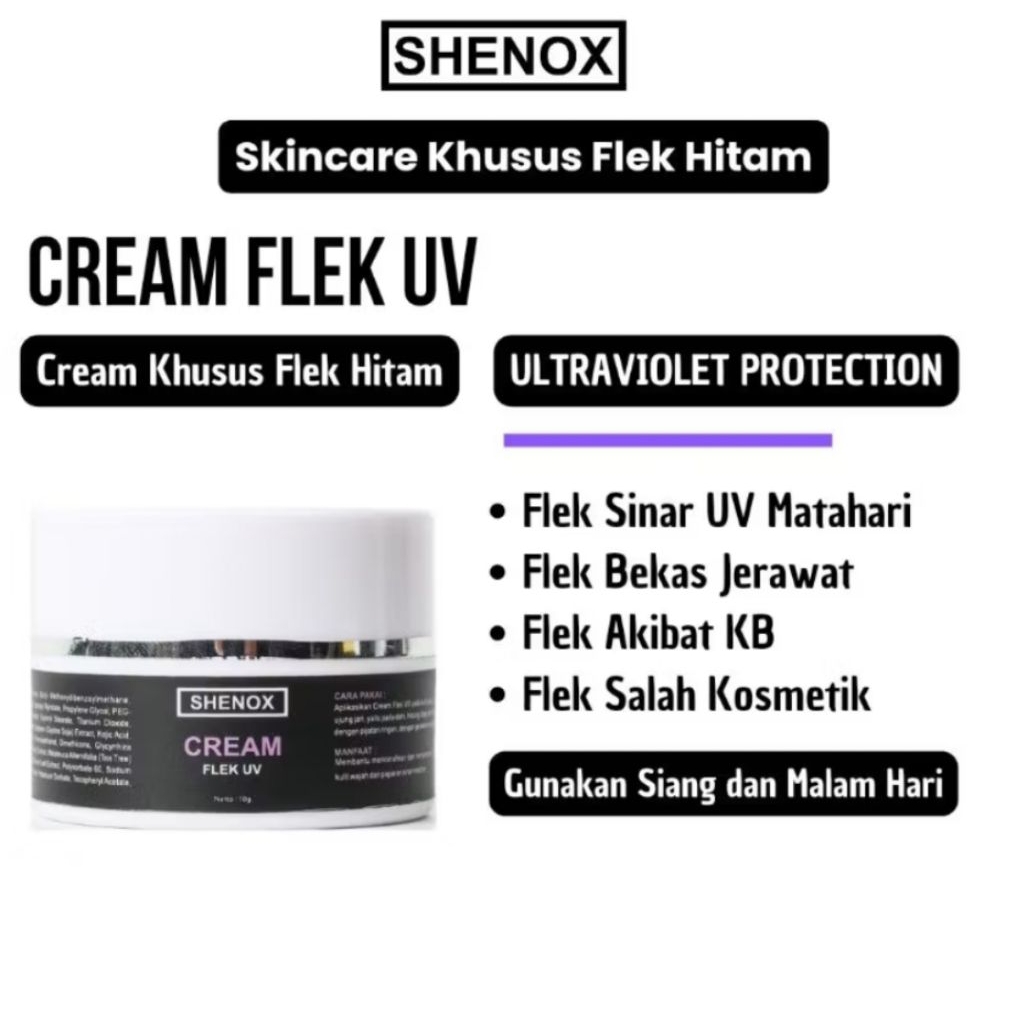 Krim Penghilang Flek Hitam Tebal Menahun Shenox Skincare Darkspot Treatment | Cream Flek UV BPOM