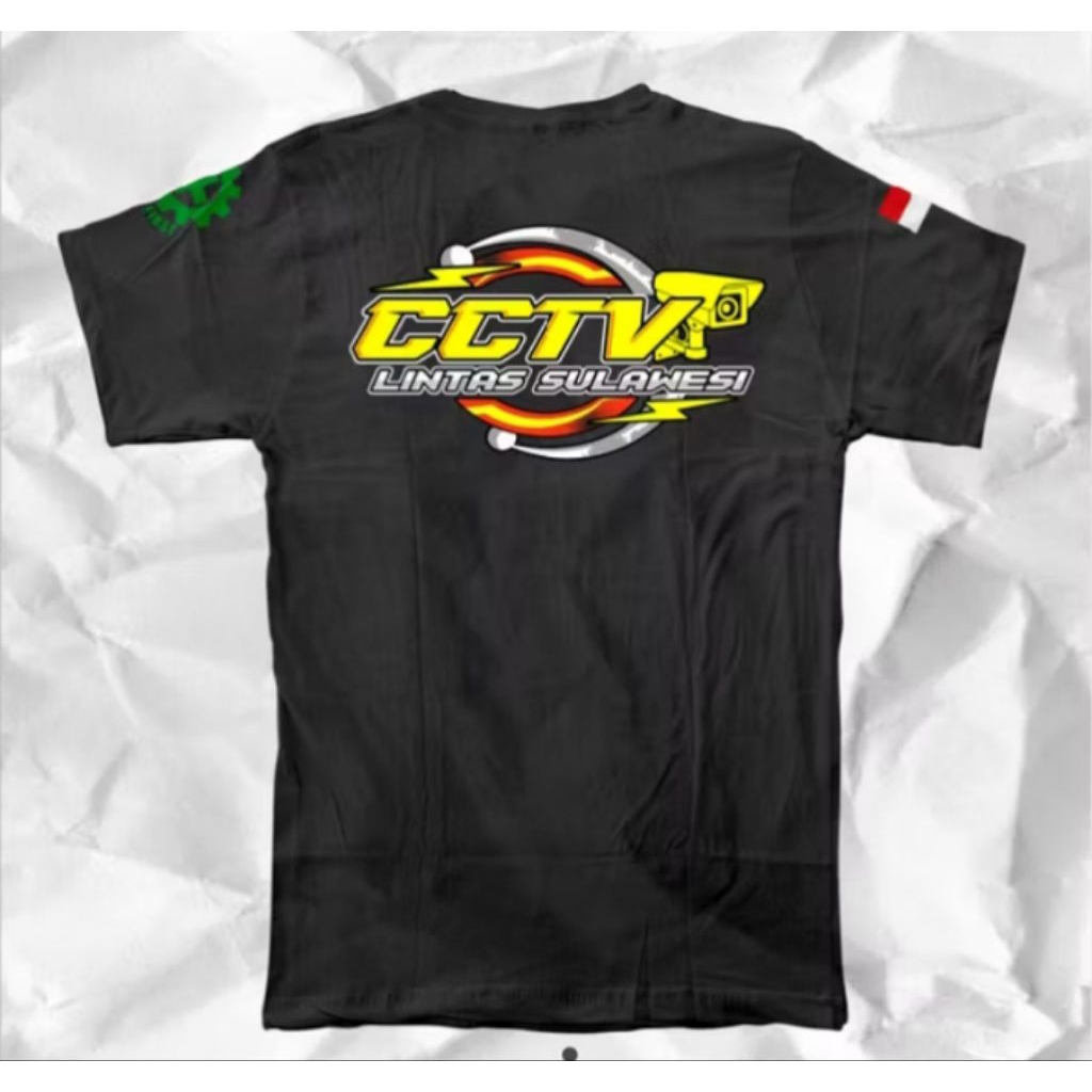 Kaos T-shirt CCTV Lintas Sulawesi Kaos Distro Hitam Unisex