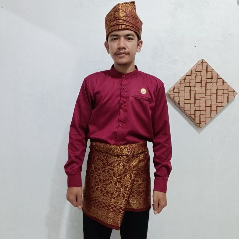 1 Set Rumpak Dantanjak//Kain Sarung Melayu//Kain Songket//Kain Adat Melayu/Sarung Melayu Setengah Lu