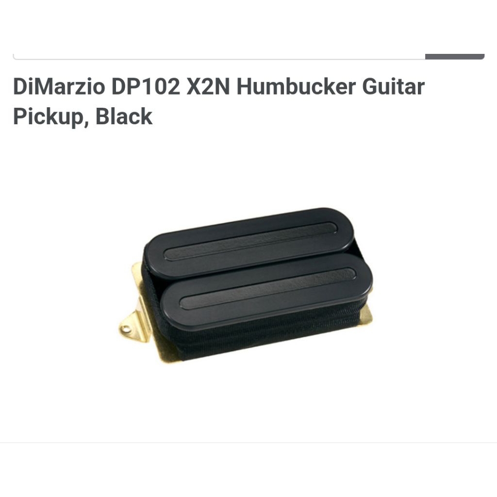 [Ready Stock]  DiMarzio DP102 X2N Humbucker Guitar Pickup, Black