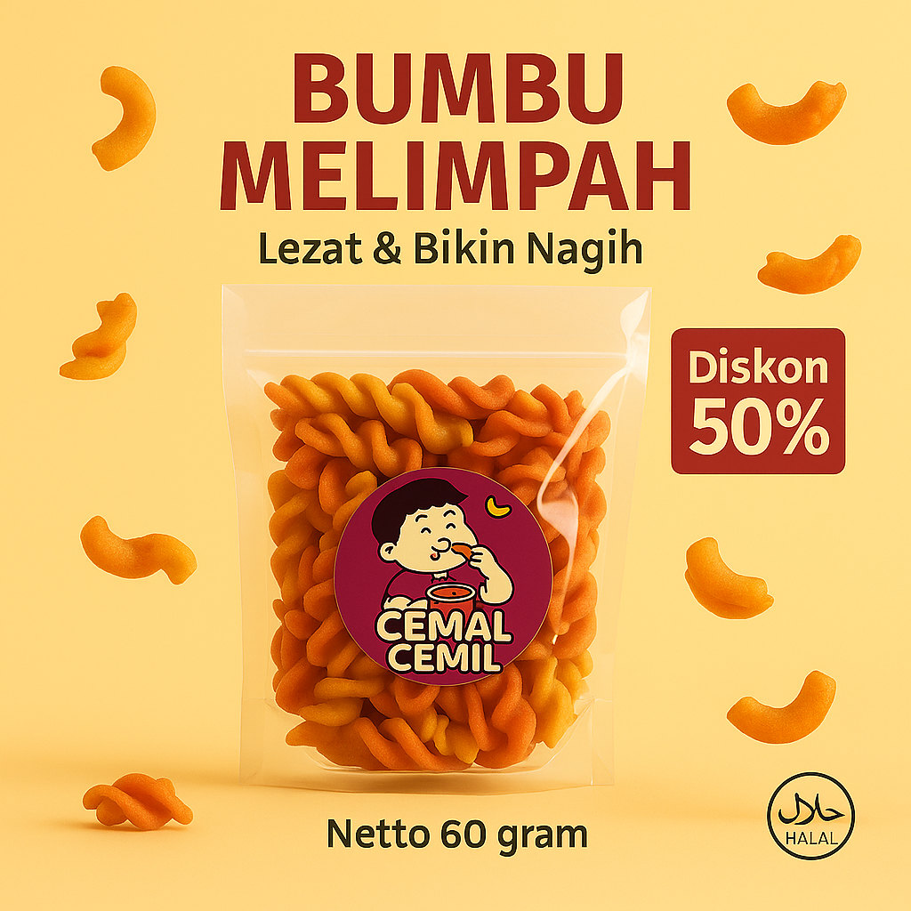 

Makaroni Spiral Bantet Pedas Manis Gurih Snack Ringan Enak dan Renyah