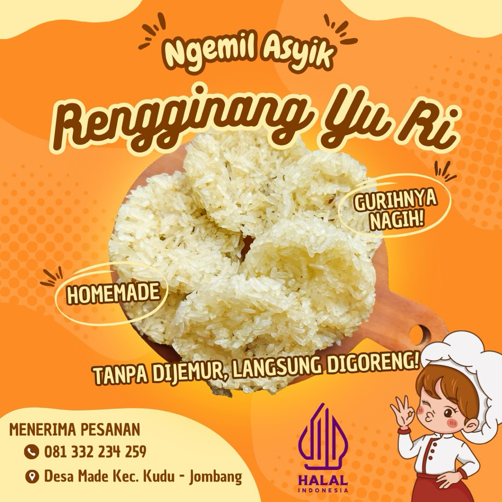 

rengginang yuri kemasan 500 gram