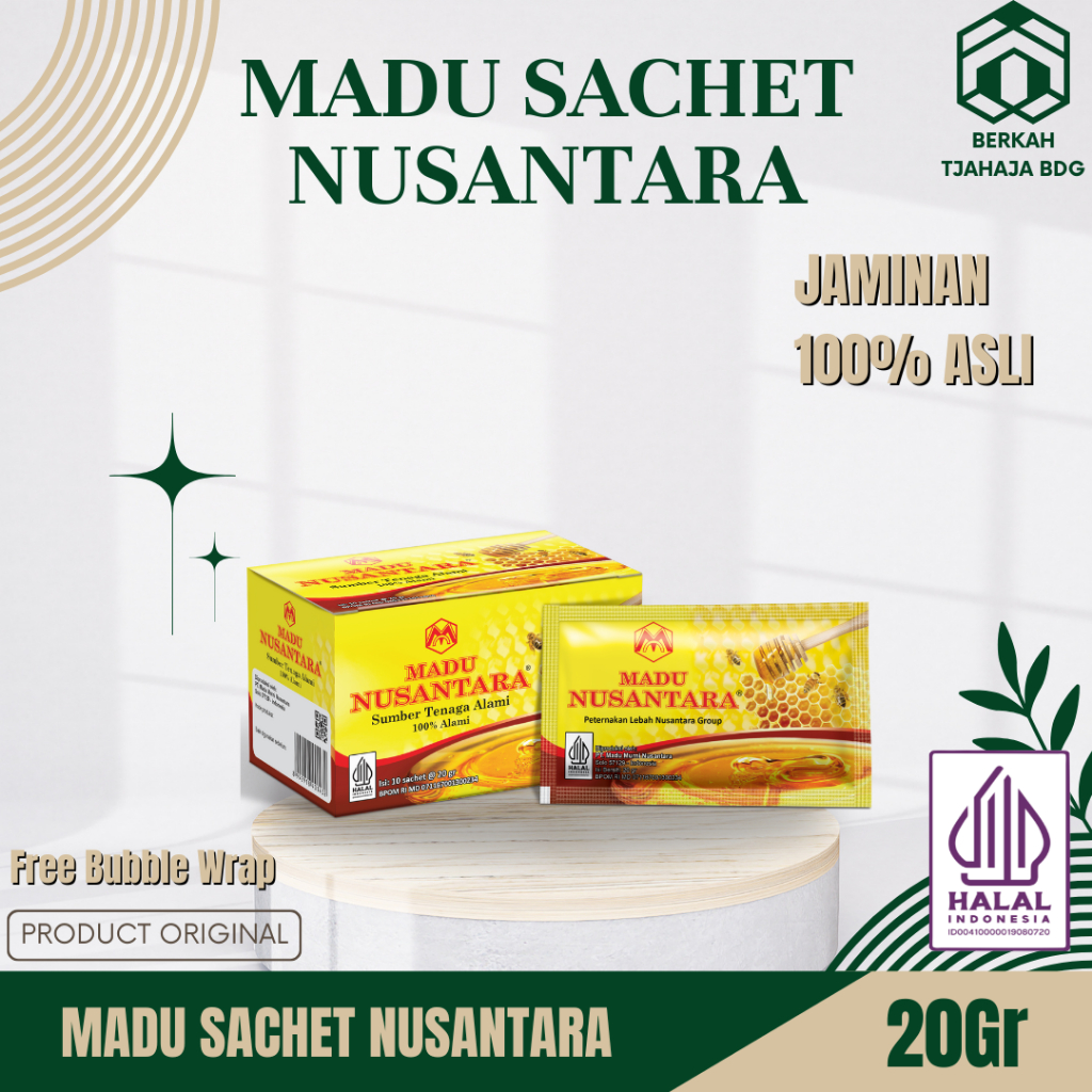 

Madu Sachet Nusantara Bubble Wrap 20gr