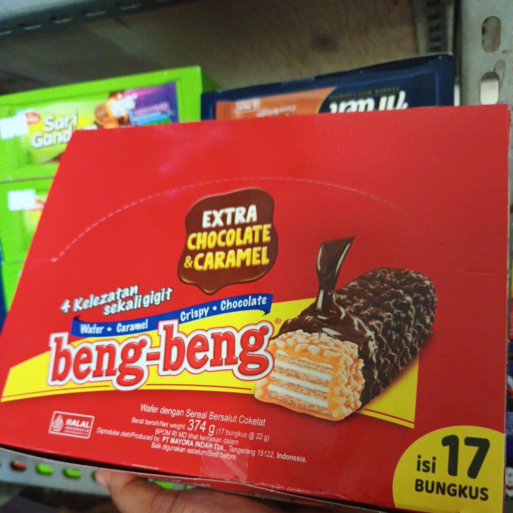 

MAYORA Beng-beng Wafer dengan sereal bersalut coklat