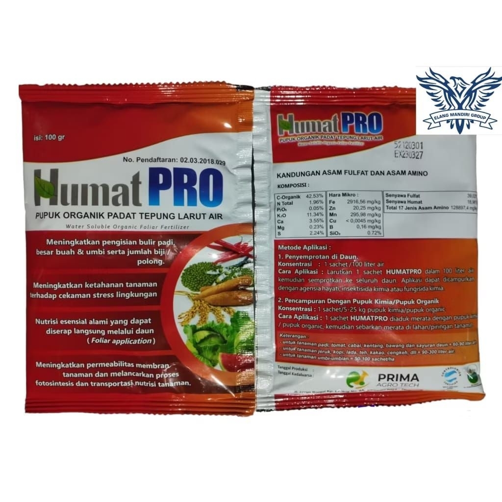 Humat Pro 100gr Mengandung Asam Fulfat dan Asam Amino Prima Agro Tech