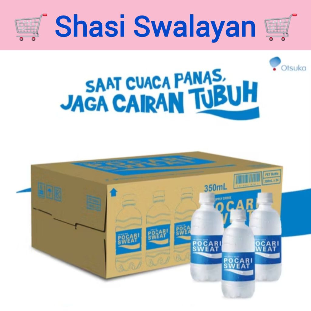 POCARI SWEAT 1 Dus Karton 330ml X 24Pcs/ 500ml X 24Pcs Botol