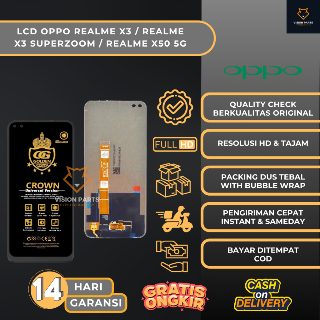 LCD TOUCHSCREEN OPPO REALME X3 / REALME X3 SUPERZOOM / REALME X50 5G FULLSET ORIGINAL