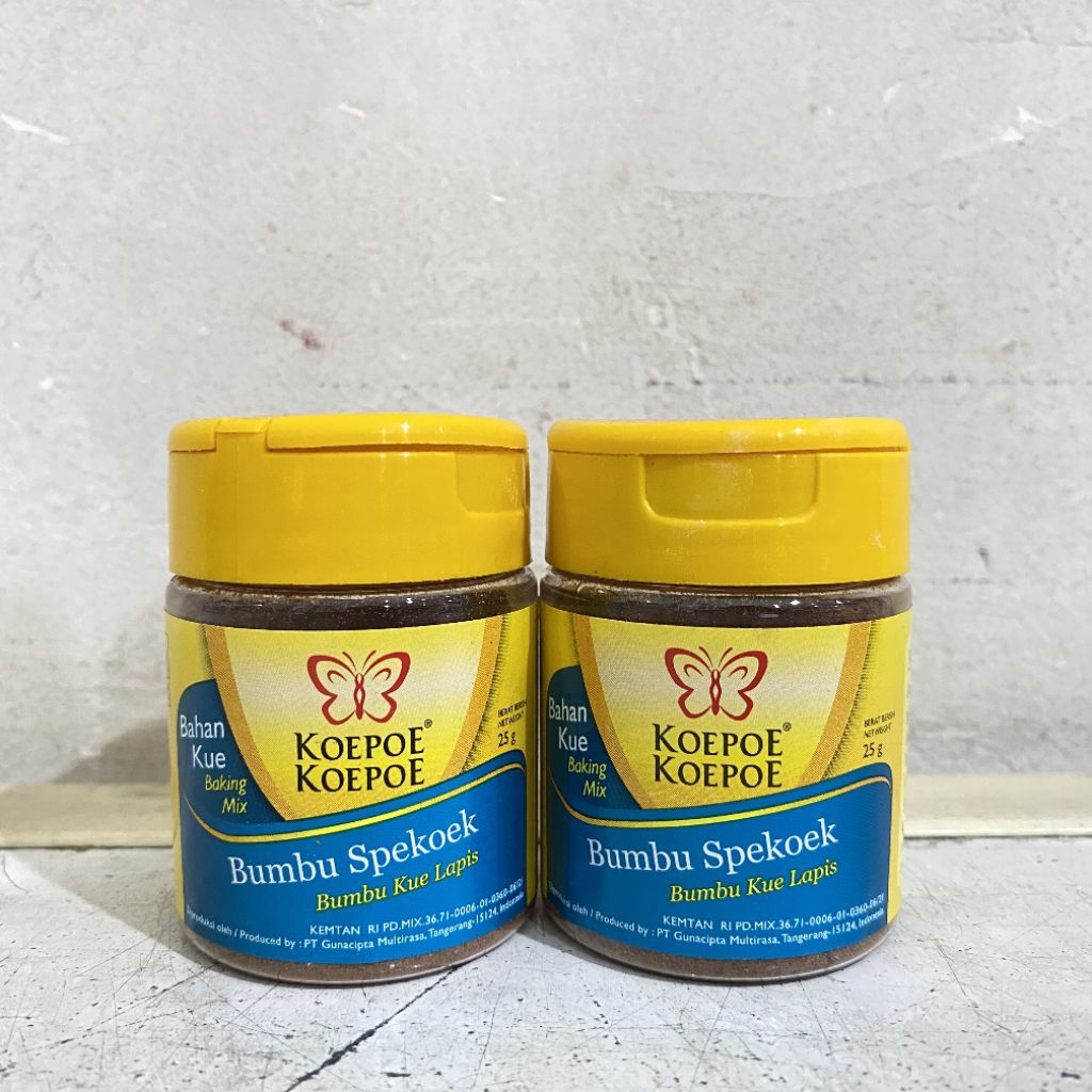 

Bumbu spekoek koepoe koepoe 25 gram | bumbu spekoek | bumbu kue lapis