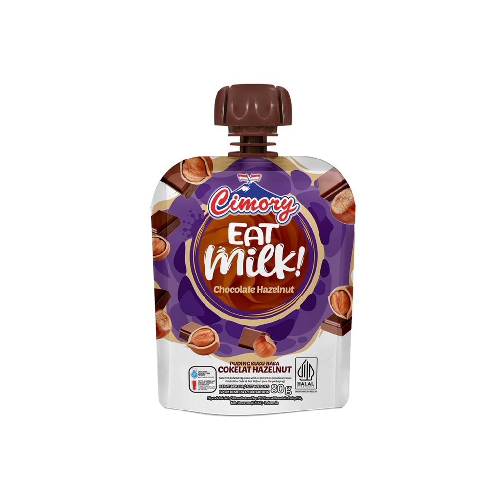 

Eat Milk Puding Susu Rasa Cokelat Hazelnut 80 gram Cimory