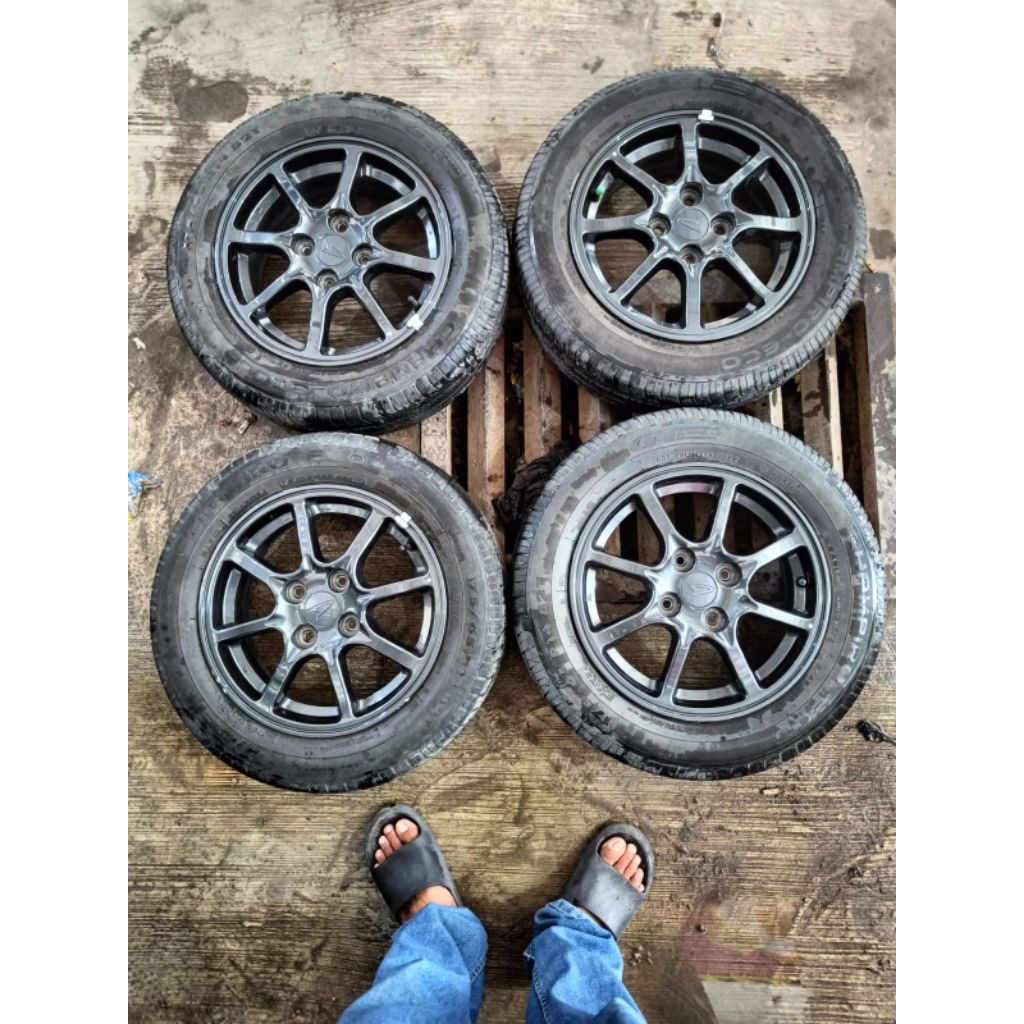 VELG OEM NEW AYLA RING 14 PCD 4X100 BAN GT 175/65