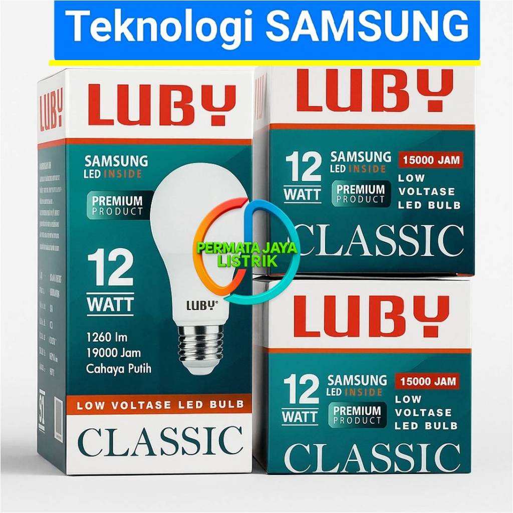 Lampu LED Luby by Samsung 12 Watt – Super Terang, Teknologi Canggih Hemat Listrik, Awet Super Terang
