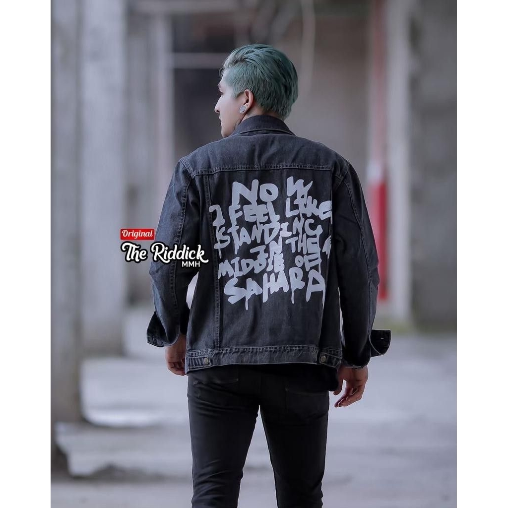 THE RIDDICK - Jaket Jeans Denim Sahara Show - Jeans Pria Terbaru - Jaket Denim Emblem Pria