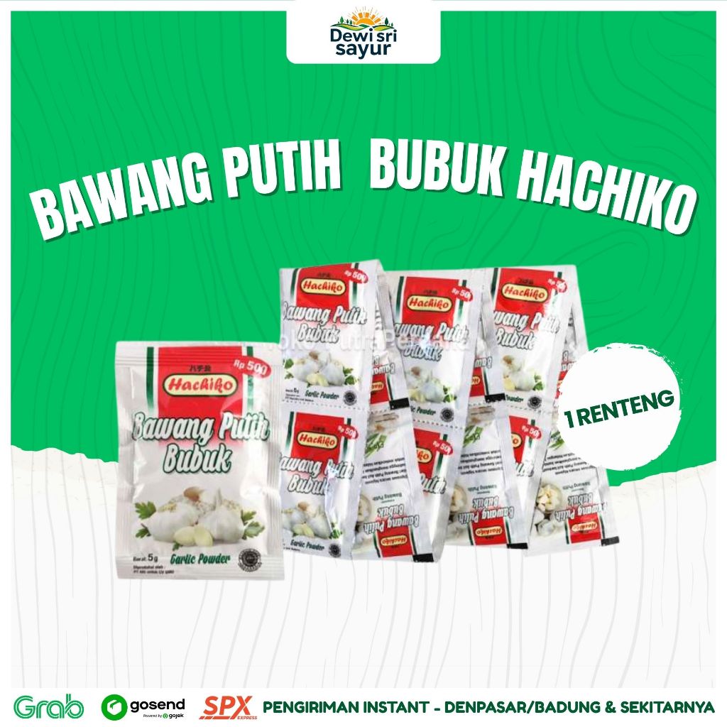 

Bawang Putih Bubuk Hachiko 1 Renteng – Dewi Sri Sayur