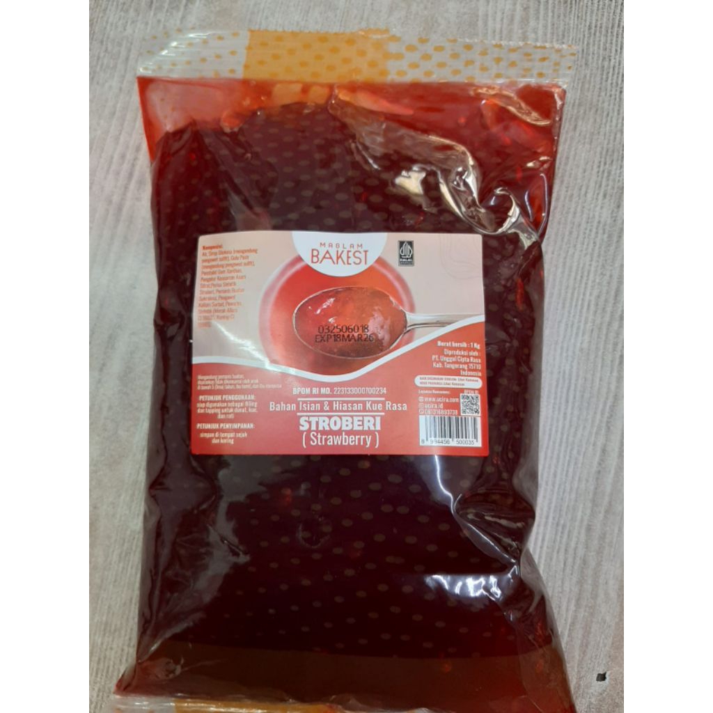 

Bakest selai jelly strawberry 1kg