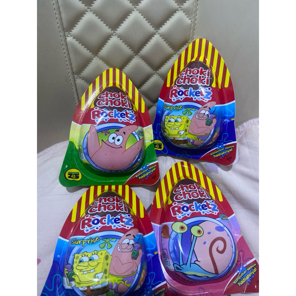 

Paket Choki Choki Sponge Bob rocket surprise mainan ready