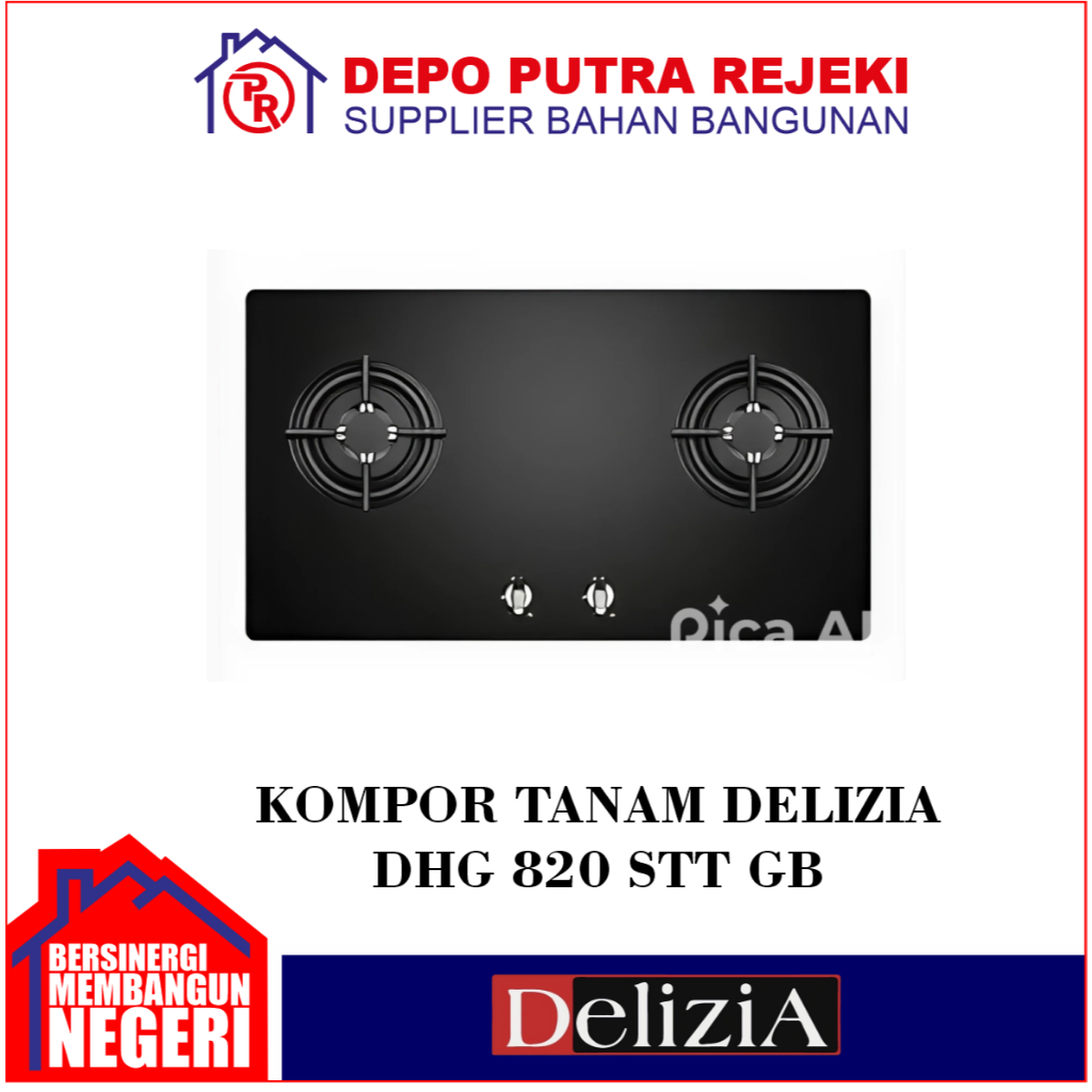 Kompor Tanam Delizia DHG 820 STT GB