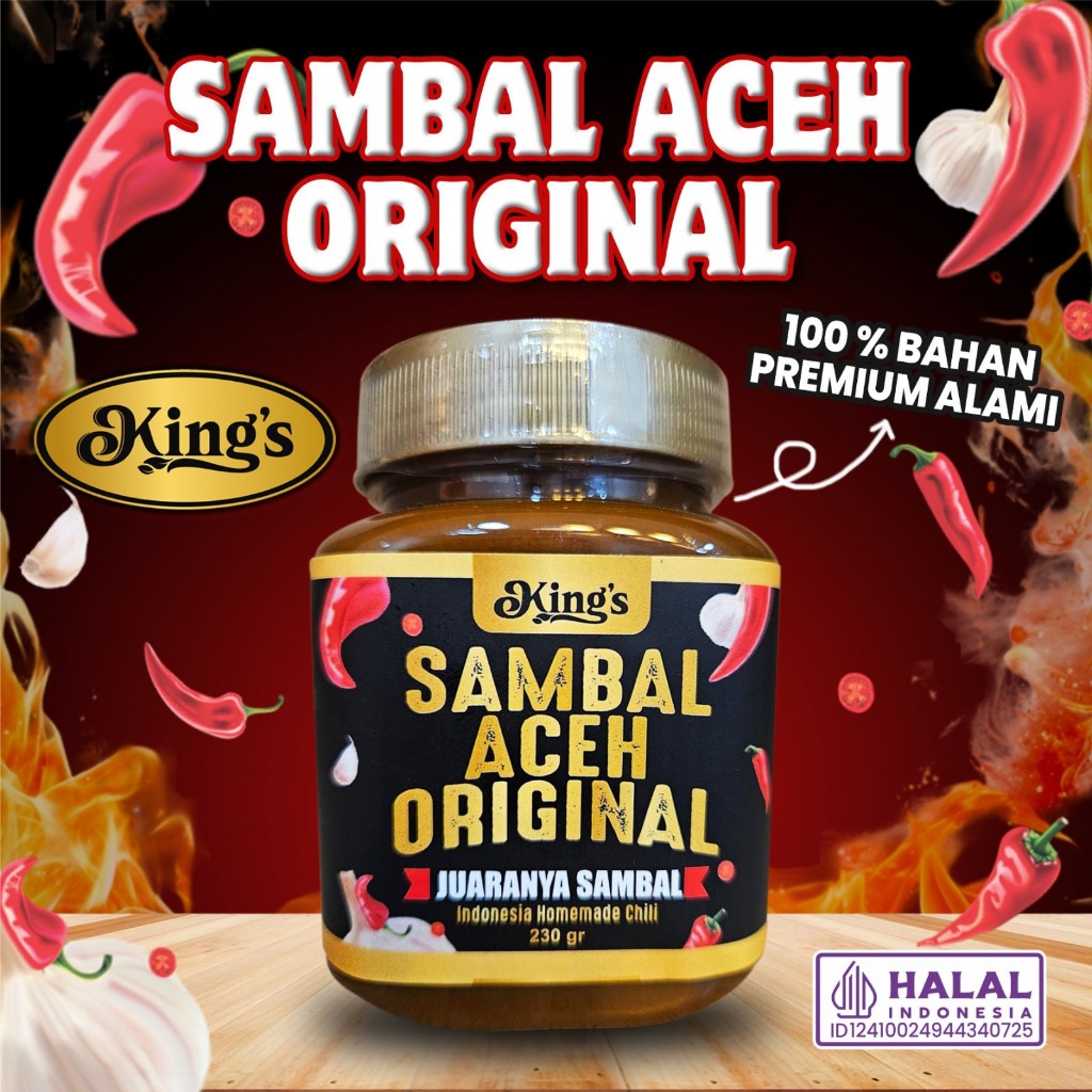 

KING’S Homemade Sambal Aceh Original 255g - Sambal Pedas by KING’S Homemade Medan
