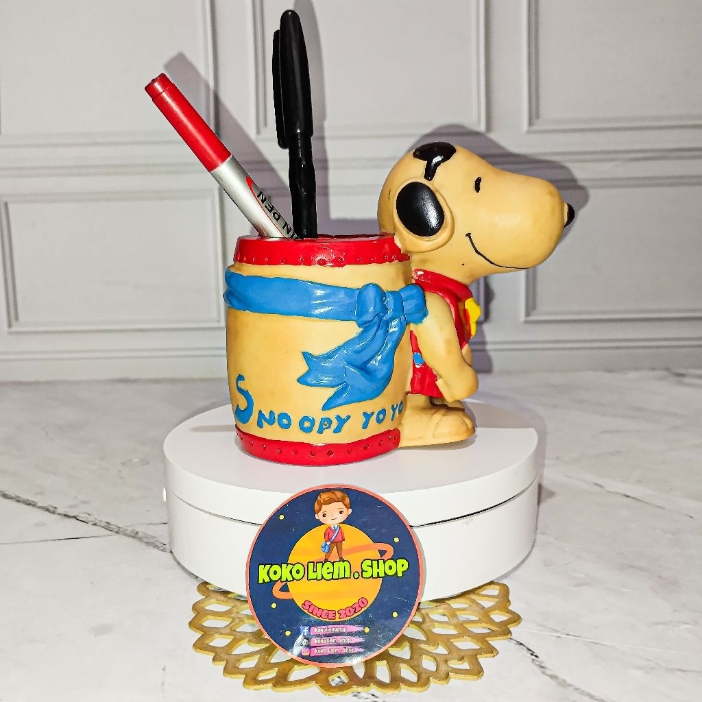 

SNOOPY YOYO Tempat Pensil Pulpen ( 10 CM ) ORIGINAL Karet PVC Tebal ( PL ) RARE ITEM