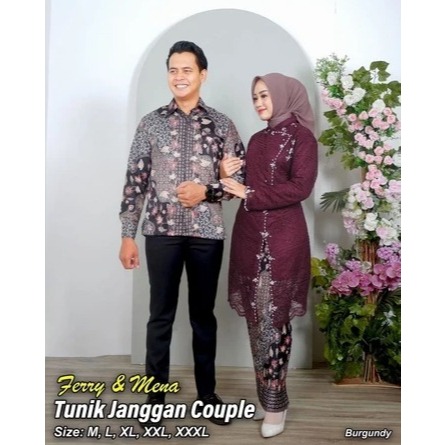 Set Couple Wanita Setelan Tunik Janggan Payet / Rok Plisket Wanita