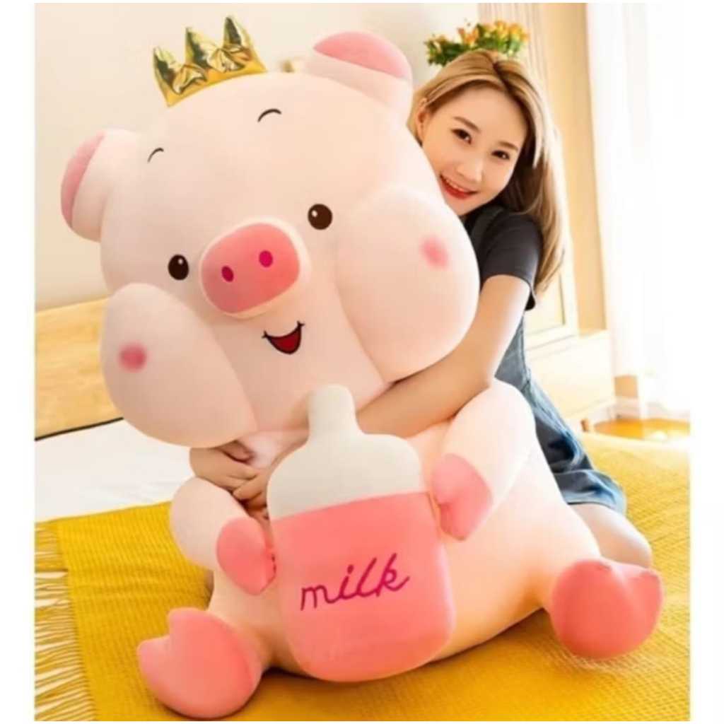 Boneka Babi Dot Jumbo / Boneka Lucu Imut / Boneka Susu Piggy Besar
