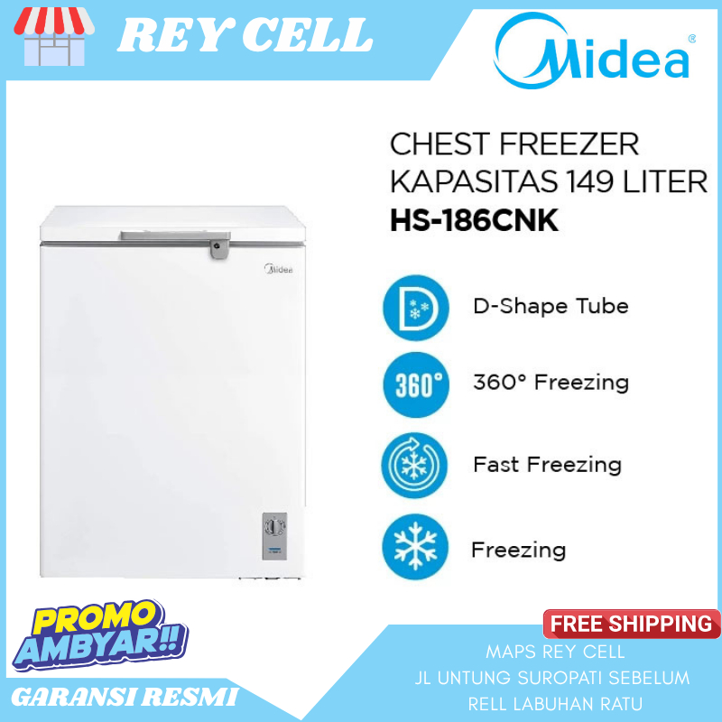 FREEZER MIDEA HS-186CNK / HS186CNK - 150 L GARANSI RESMI