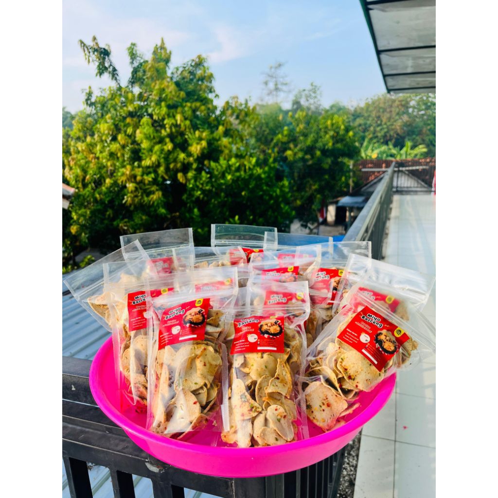 

Basreng koin pedas daun jeruk 80+ gr/ original daun jeruk