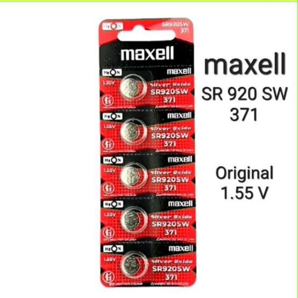 Bterai Jam Tangan 920 Maxell , Baterai 371 Maxell, Battery Jam SR920SW Maxell