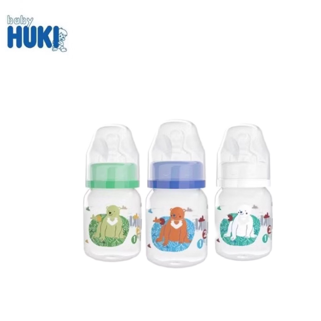 Botol bayi HUKI ukuran kecil botol susu NEWBORN baru lahir dot gepeng MURAH aman
