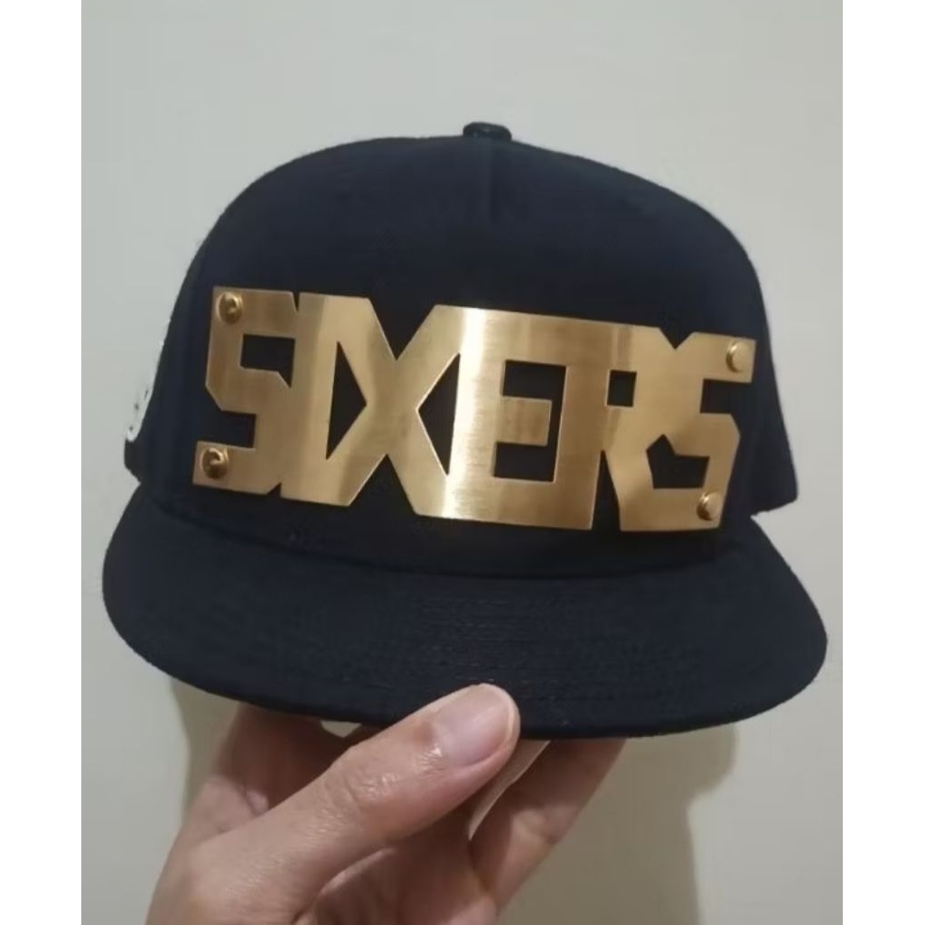 Topi Snapback NBA Philadelphia SIXERS Hyflat Black 100% Original