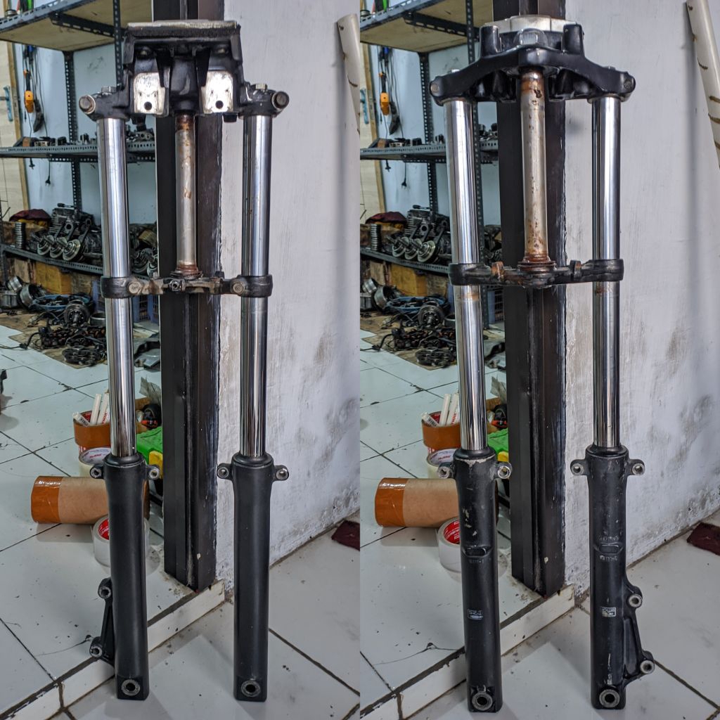 Shock Braker Depan Megapro Primus Suspensi Original Copotan set T Atas Bawah Bottom Bumbung Sok