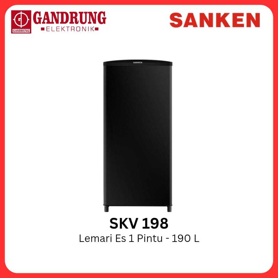 SANKEN Lemari Es Kulkas 1 Pintu 190 Liter - SKV 198