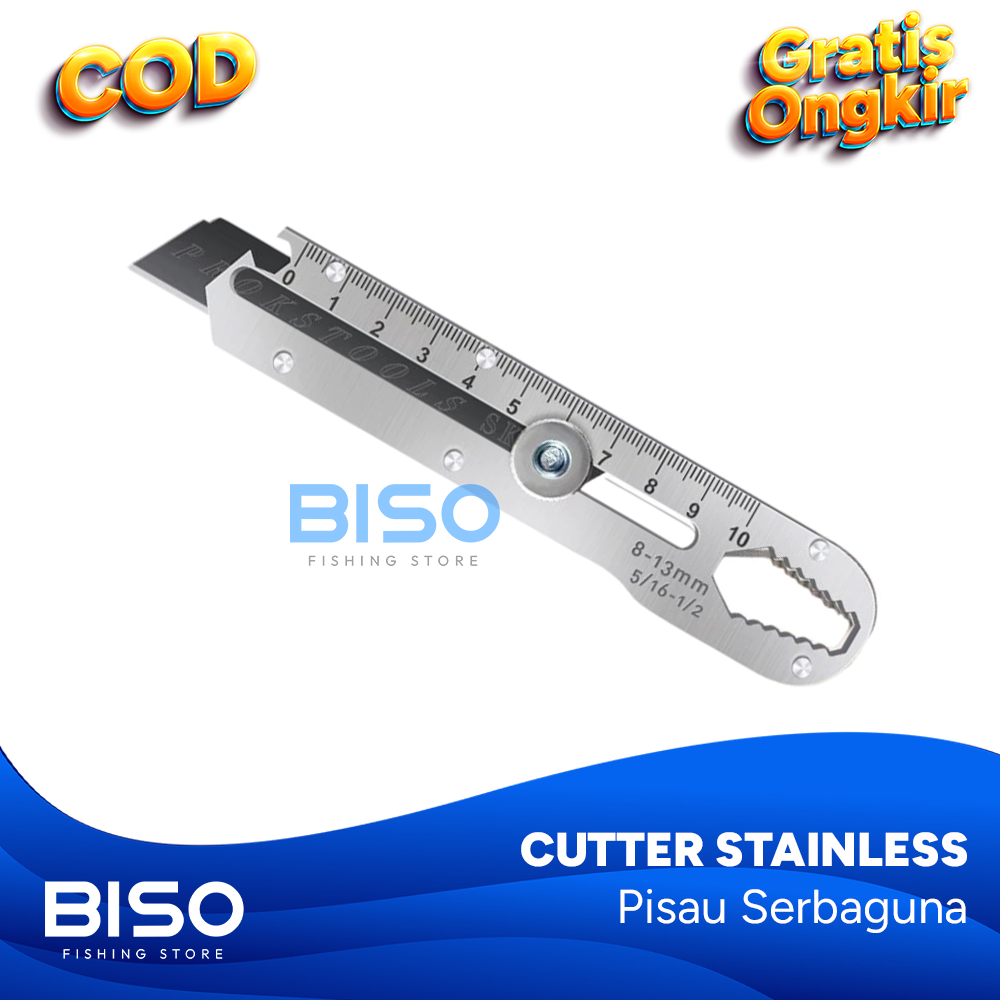 

Pisau Cutter Stainless Multifungsi Pembuka Tutup Botol Penggaris Cutter Tajam | Cutter Penggaris Serbaguna