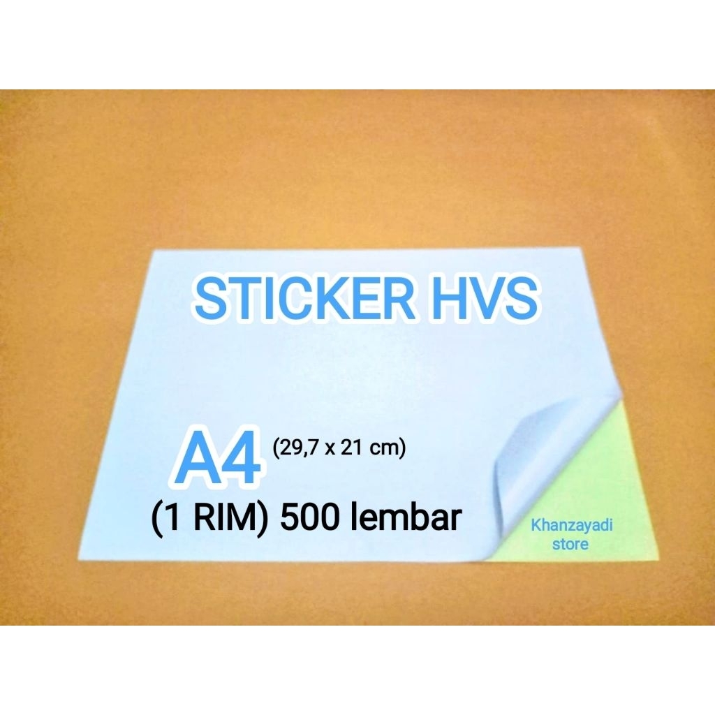 

Stiker label A4 Kertas stiker Hvs A4 isi 500 lembar (1 rim) / sticker Hvs putih (doff/matte) A4 premium high quality