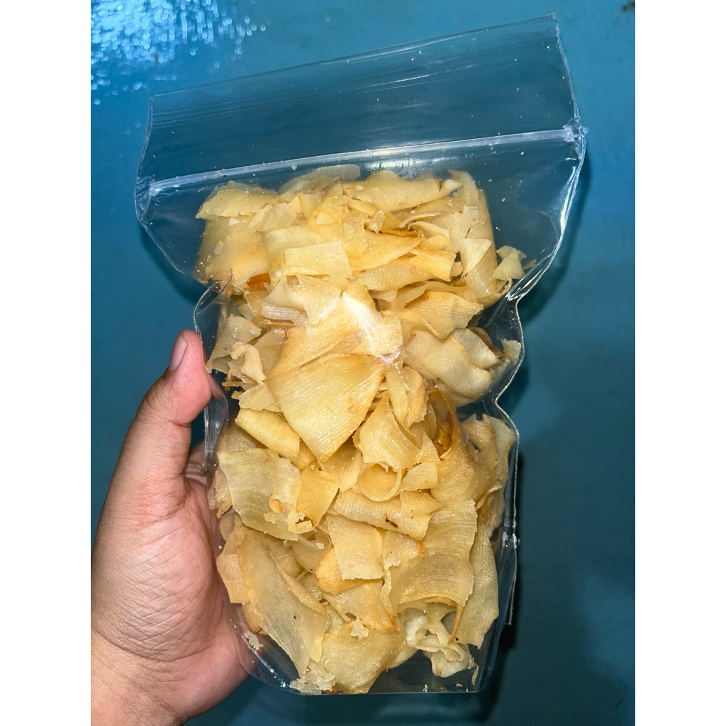

Keripik singkong kulit jagung ASIN BAWANG