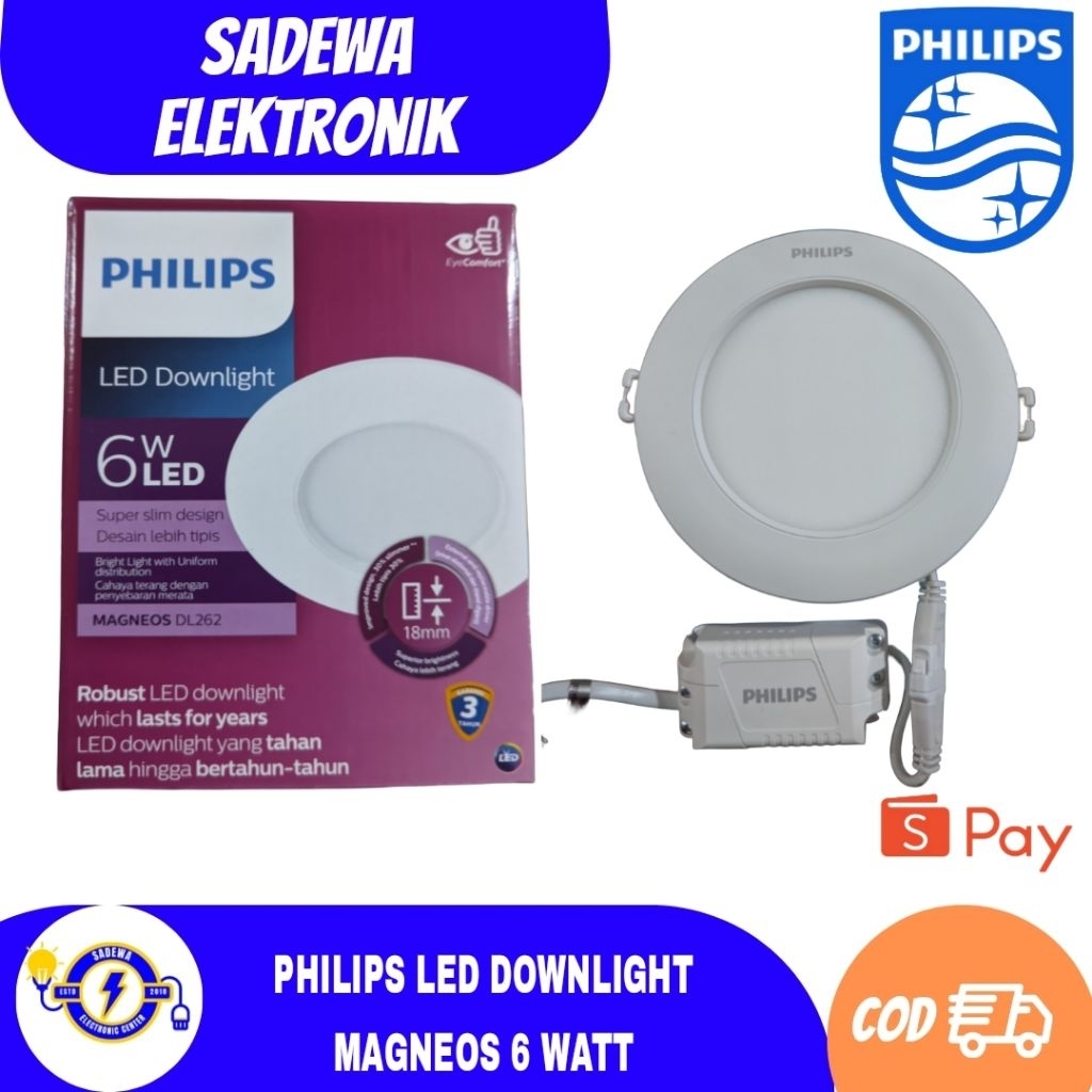 LAMPU PHILIPS LED DOWNLIGHT MAGNEOS 6 WATT