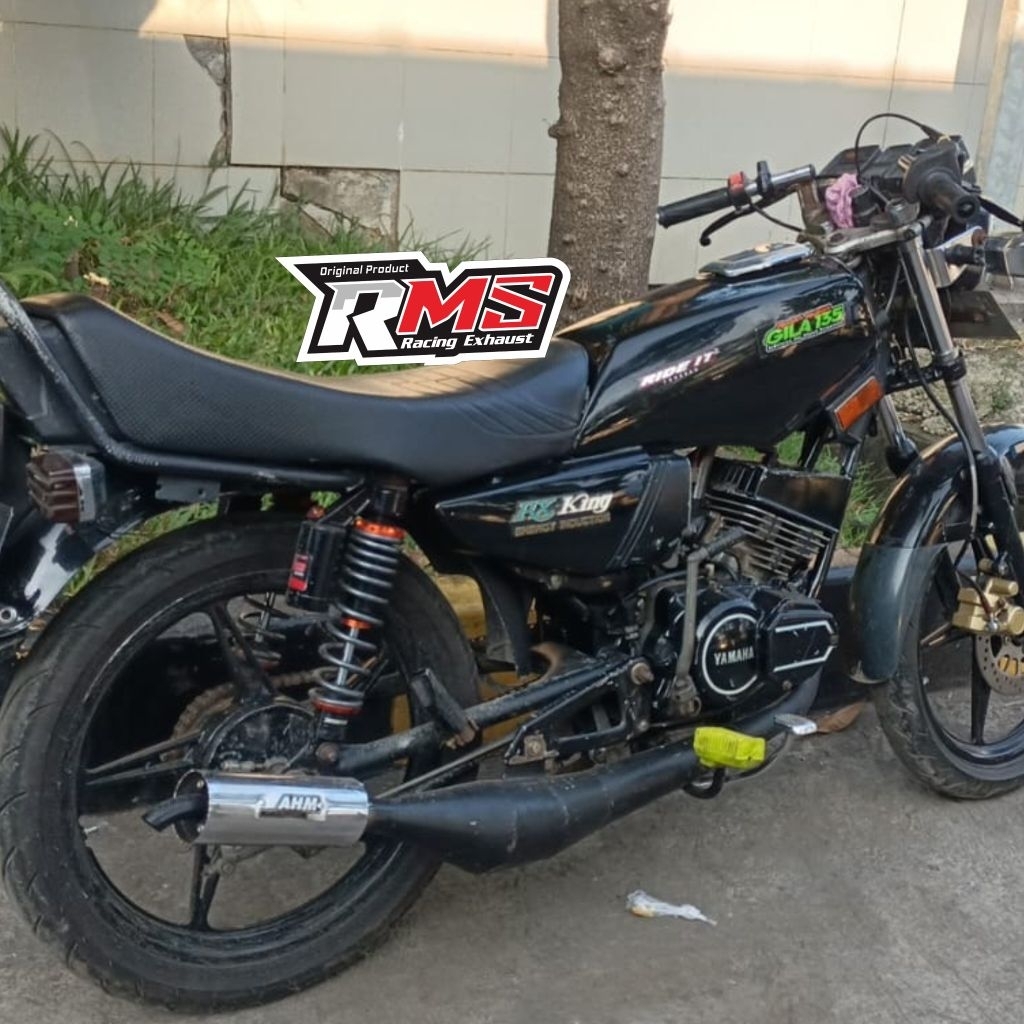 knalpot motor rxking cat hitam 2 tak