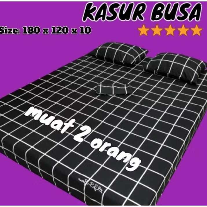 Kasur Lipat Busa Tebal murah Ukuran 180x120cm BONUS BANTAL untuk 2 orang dewasa