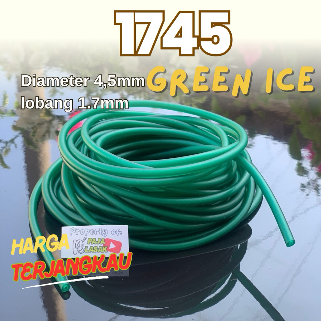 Karet ketapel ikan 1745 4,5mm Warna Hijau Lumut green ice panah ikan juga bisa