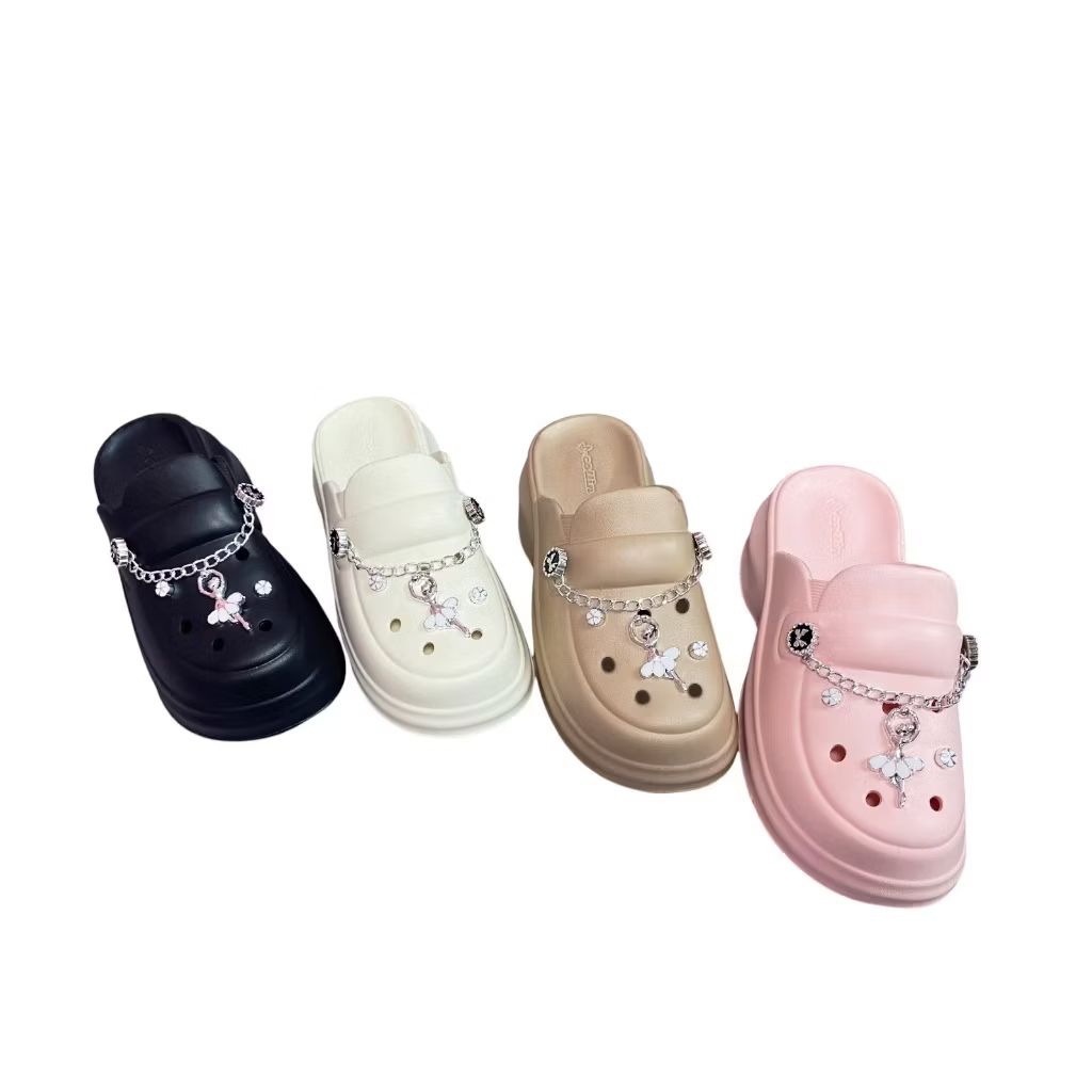 Collin Sendal Fuji Eva Rubber Model Bapau Dewasa Wedges 5cm B7906-1